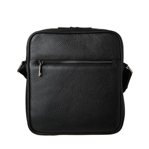 Black leather best sale crossbody men's bag