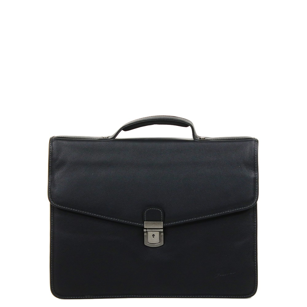 Gerard Henon Leather Briefcase with 2 Compartments (1433)