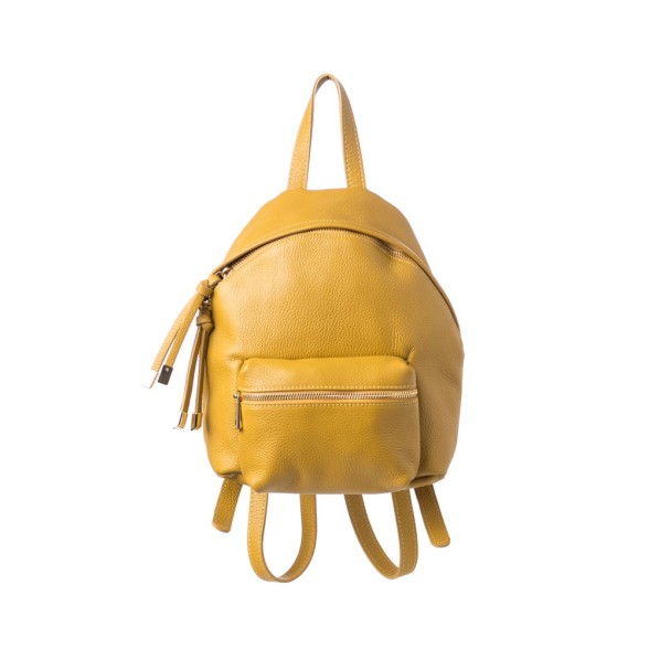 Mustard discount leather backpack